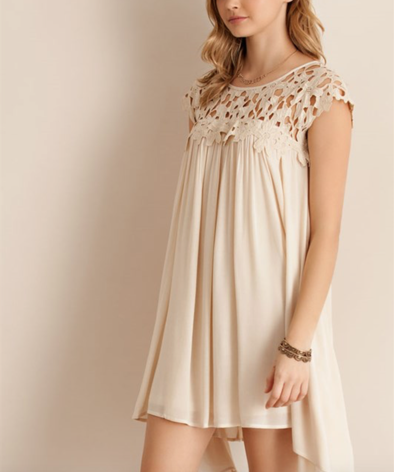 floral crochet lace cap sleeve summer dress (more colors) - shophearts - 12