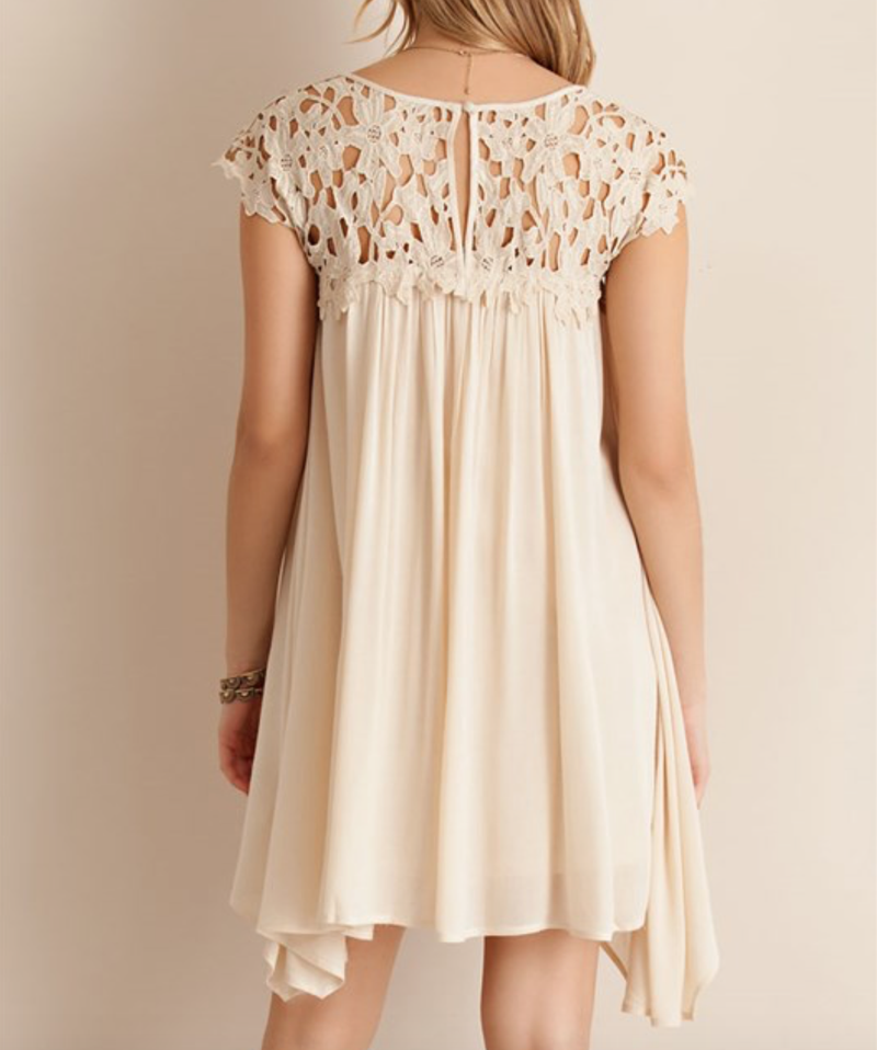 floral crochet lace cap sleeve summer dress (more colors) - shophearts - 13