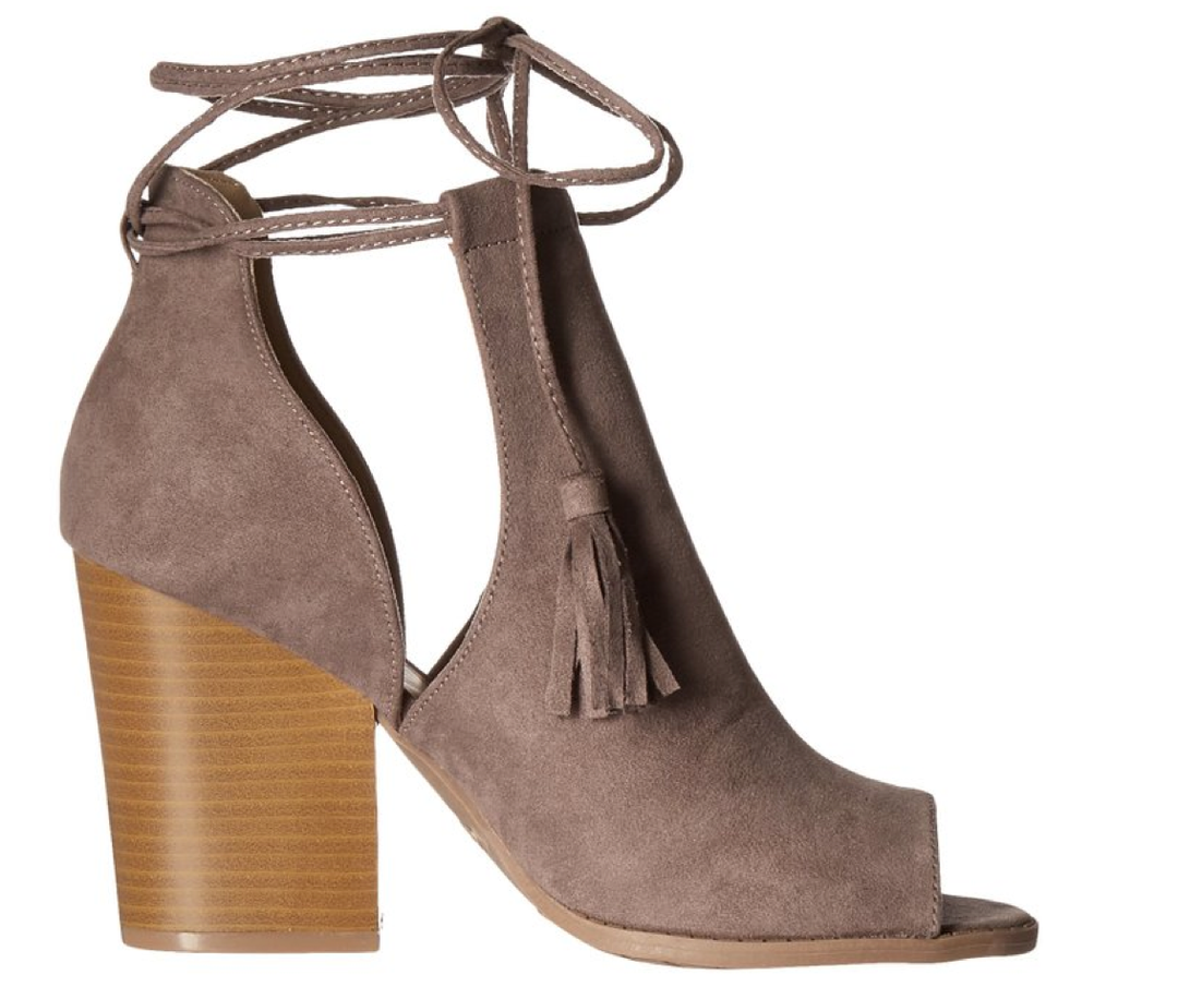 Madelynn suede open toe bootie - shophearts - 5