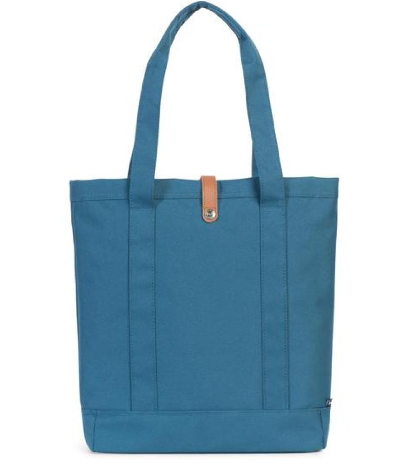 herschel supply co. - womens market tote -  Indian Teal/Tan Pebbled Leather - shophearts - 4
