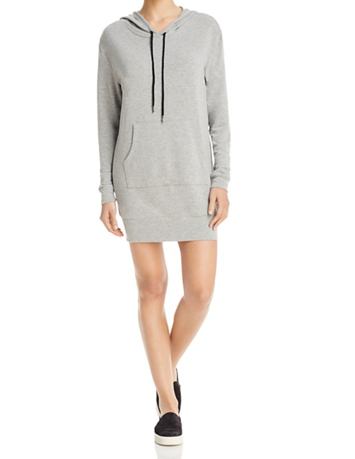 michelle by comune - 'quinlan' heather grey french terry hoodie dress - shophearts - 4