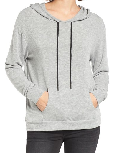 Michelle by Comune - 'cove' french terry hoodie - heather grey - shophearts - 4