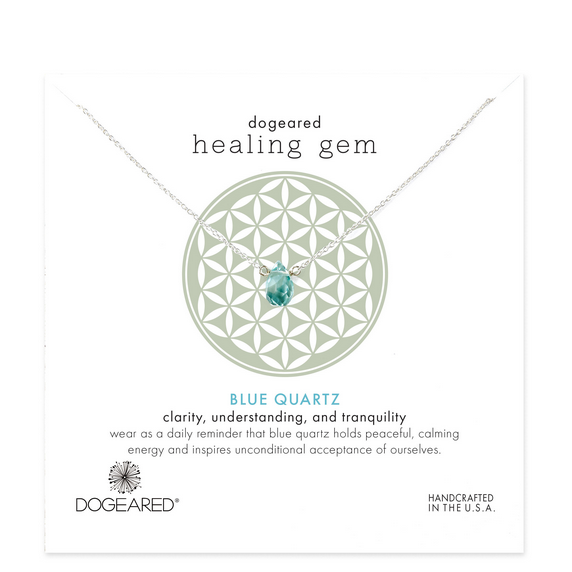 dogeared "Lasting Healing Gems" blue quartz necklace - shophearts