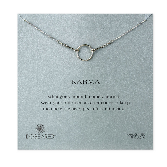 dogeared original karma necklace in sterling silver (16in - 18in) - shophearts - 2