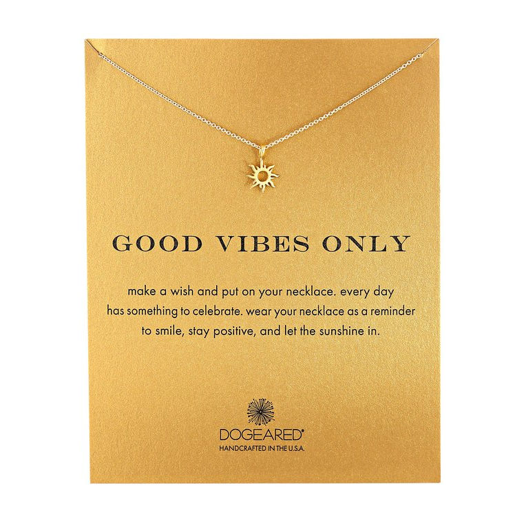 dogeared "Reminder - Good Vibes Only" 16" dainty necklace - shophearts