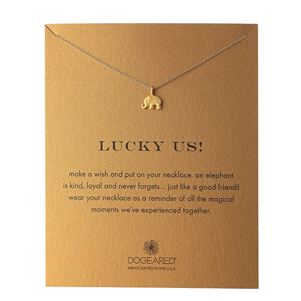 dogeared - lucky us elephant reminder necklace - shophearts - 1