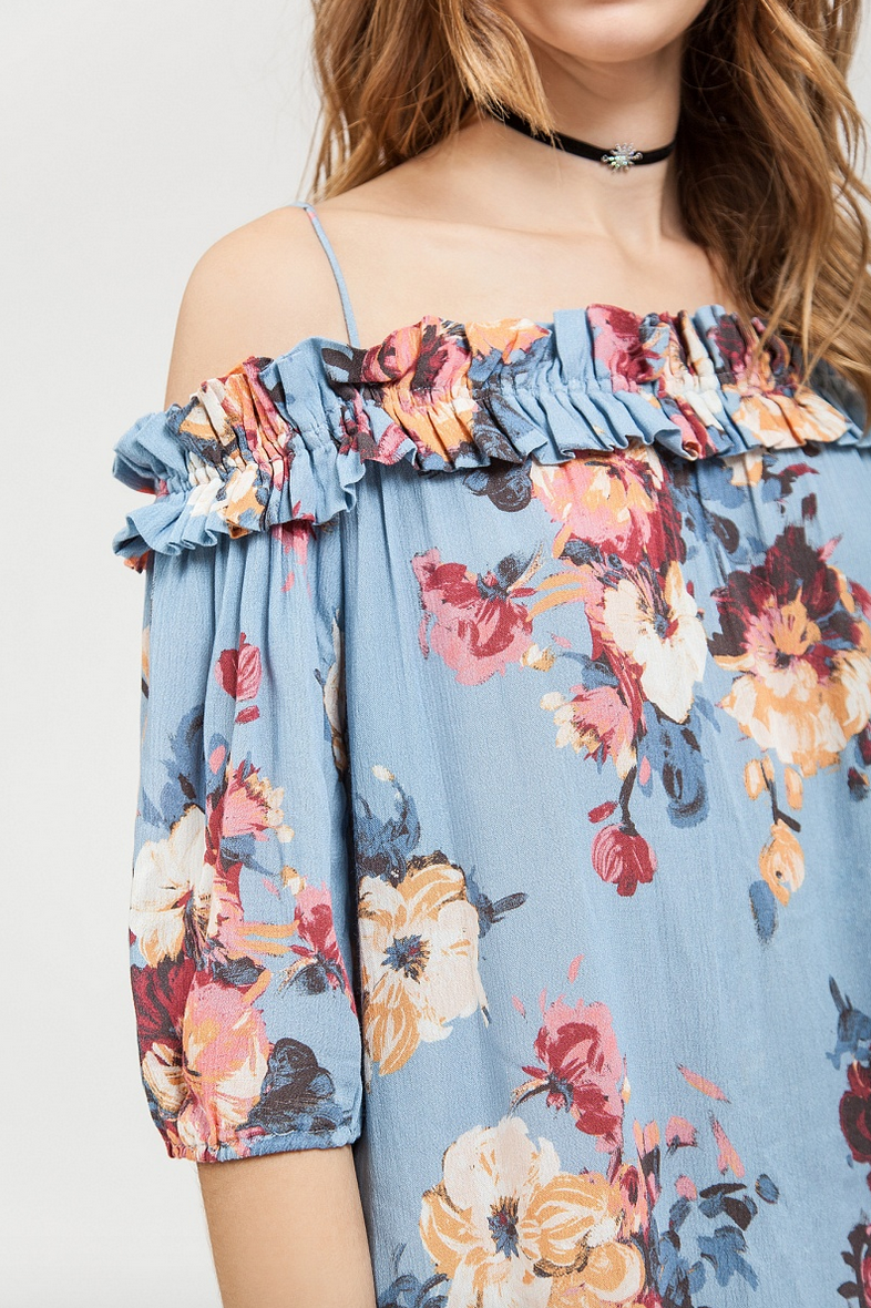 Final Sale - Blu Pepper - Floral Spring Dress
