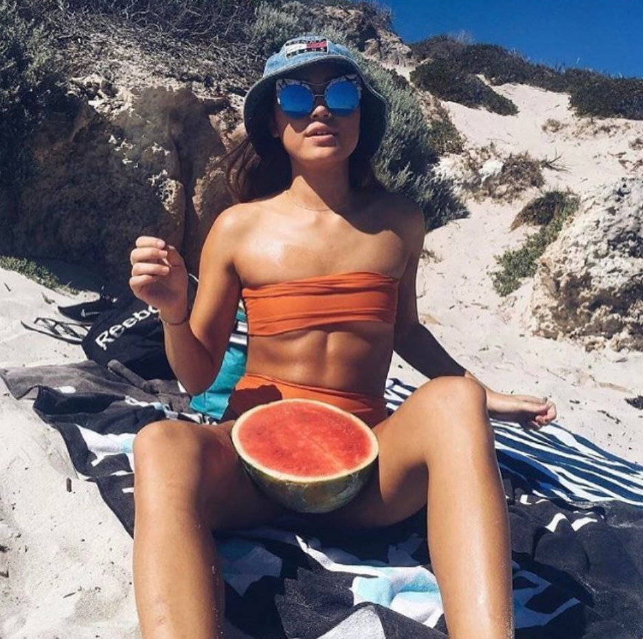 Reverse Lean On High Waisted Bandeau Bikini Set More Colors