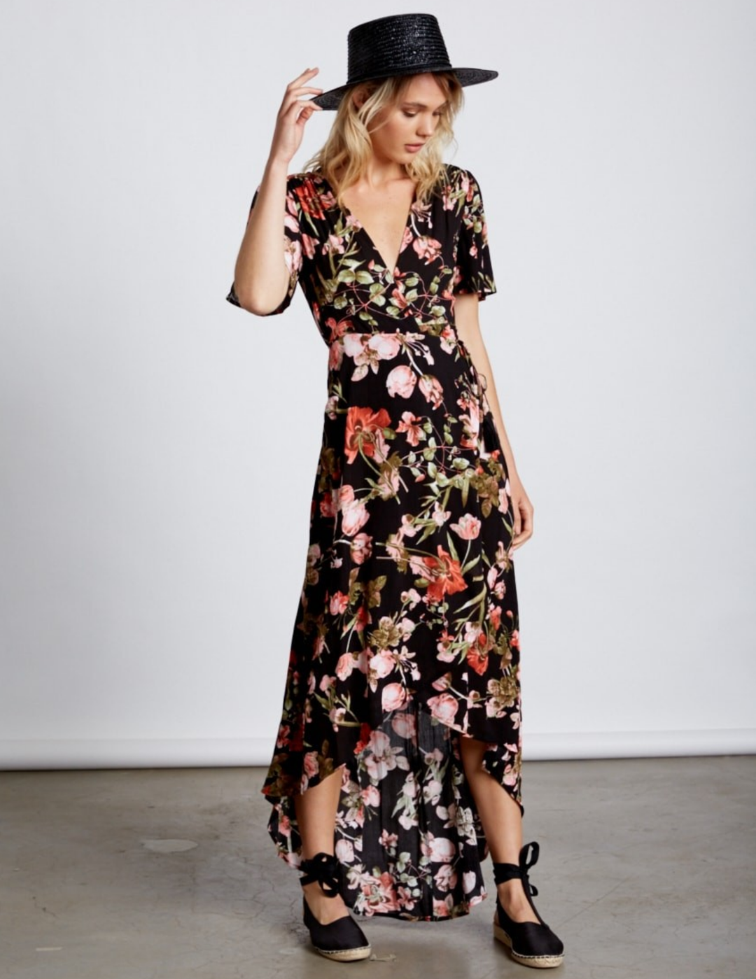 Final Sale - Cotton Candy LA -High-Low Wrap Dress