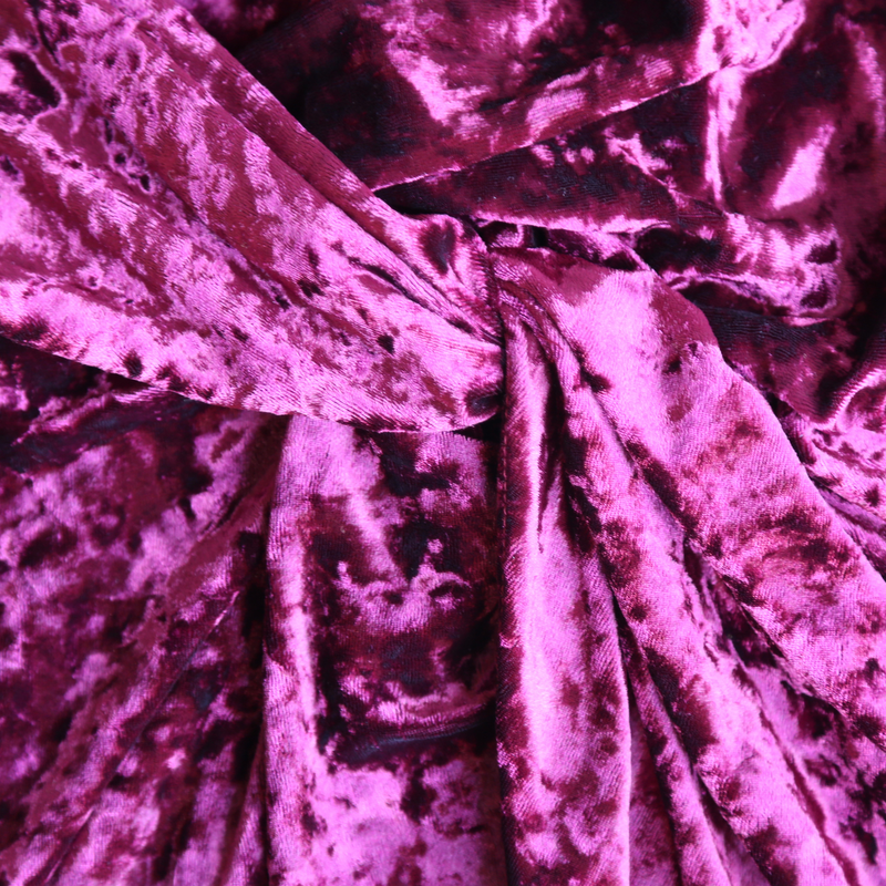 Reverse - Keep Talking Crushed Velvet Dress in Burgundy