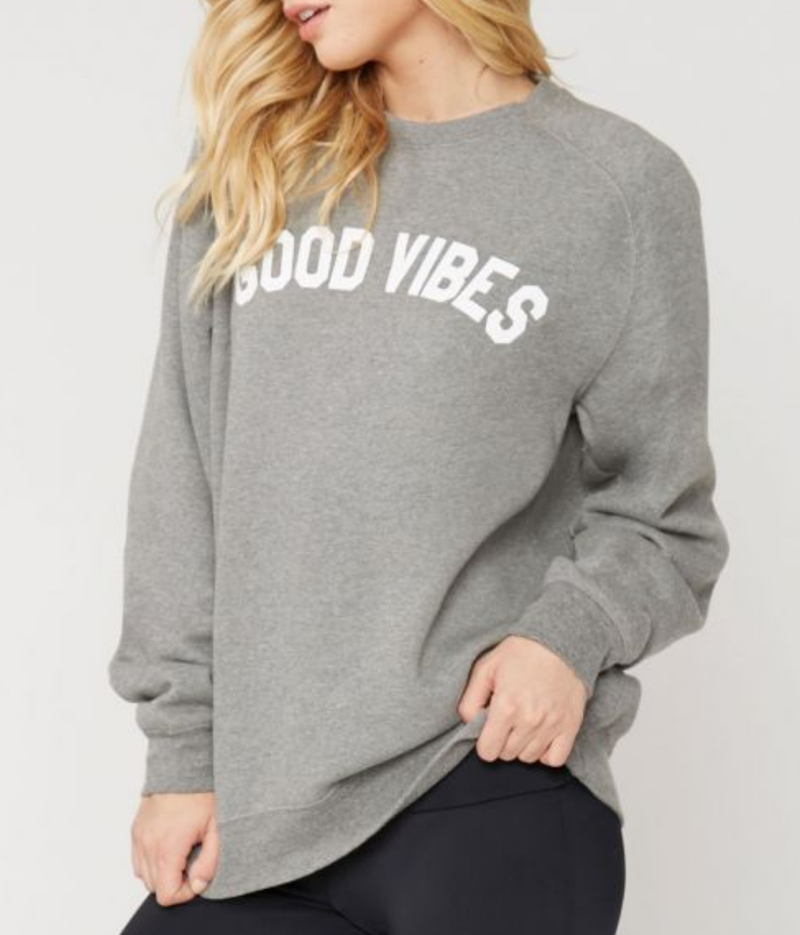 Sub_Urban Riot - Good Vibes Willow Sweatshirt in Heather Grey