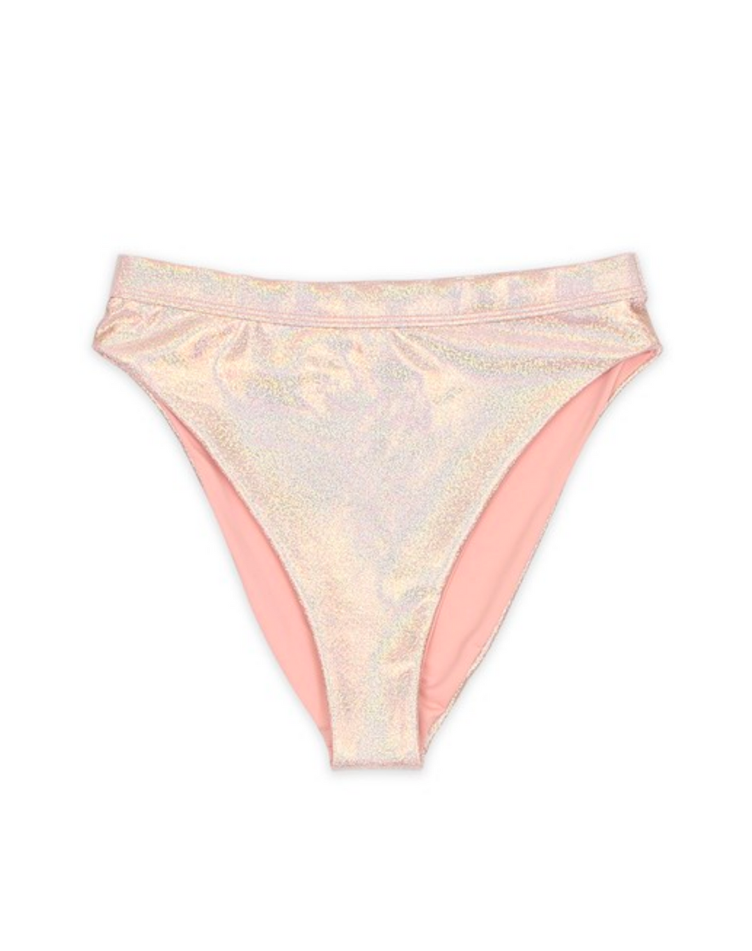 Olivia Metallic Banded High Waist High Cut Cheeky Bottoms in More Colors