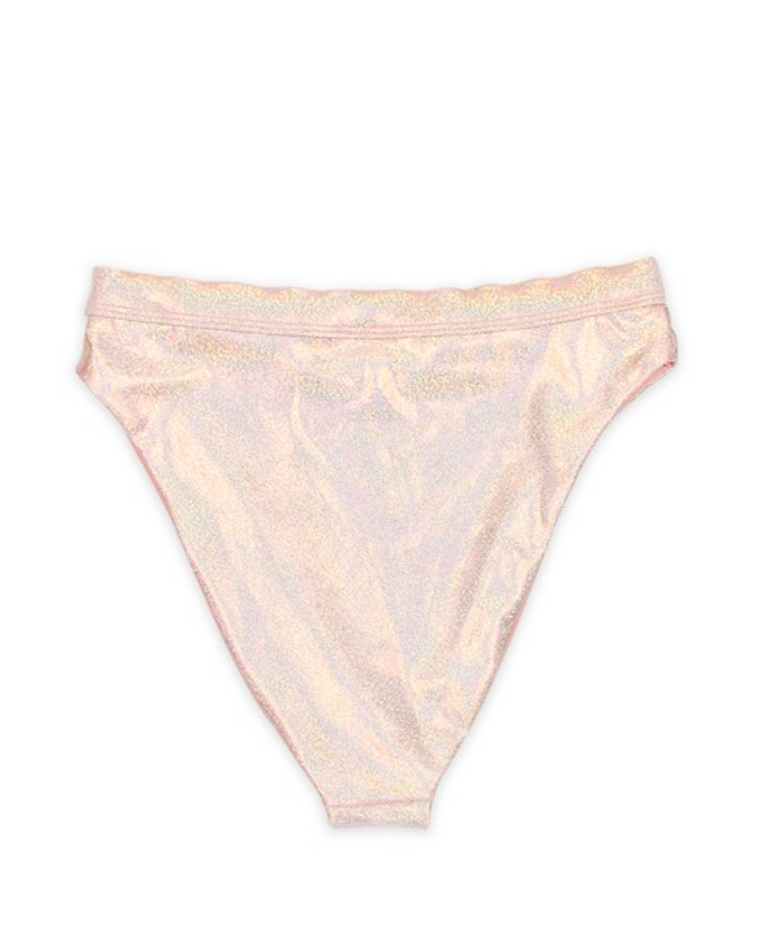 Olivia Metallic Banded High Waist High Cut Cheeky Bottoms in More Colors