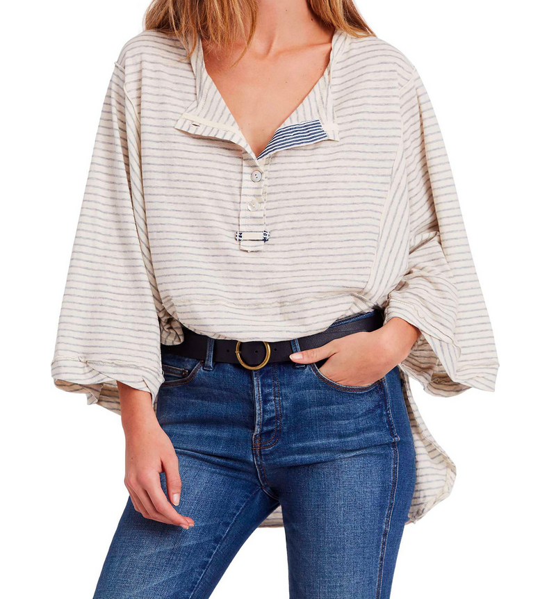 Free People - We The Free Hong Kong Henley Tee in Natural