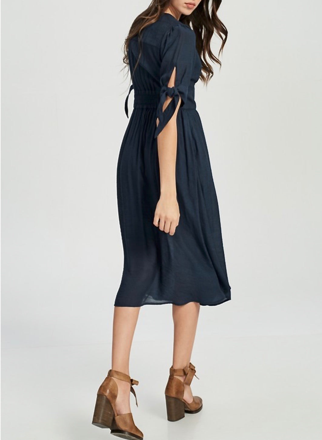 gauzy midi dress Darling Gauzy Cotton Endless Summer Midi Dress in Navy – Shop Hearts