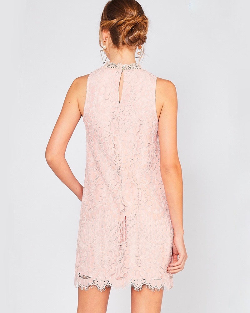 chinese dress ladies Women's Corset Pink Lace Mini Dress main image 0