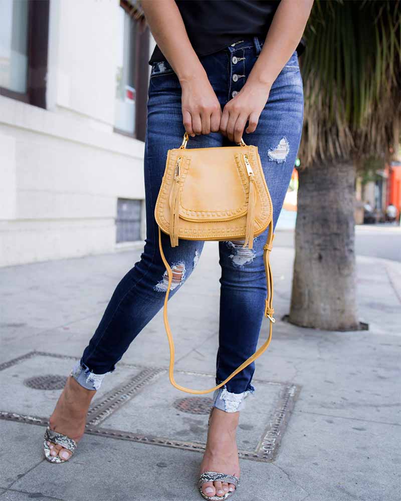 Stylish Khloe Crossbody Vegan Leather Bag - More Colors