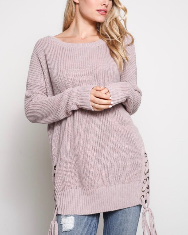 No Bad Days Side Grommet Sweater in More Colors