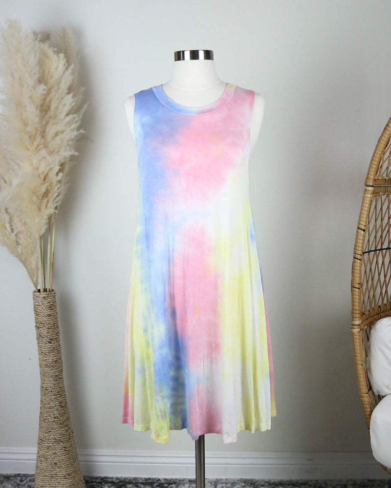 To Dye For Shirt Tank Dress in Rainbow Tie Dye