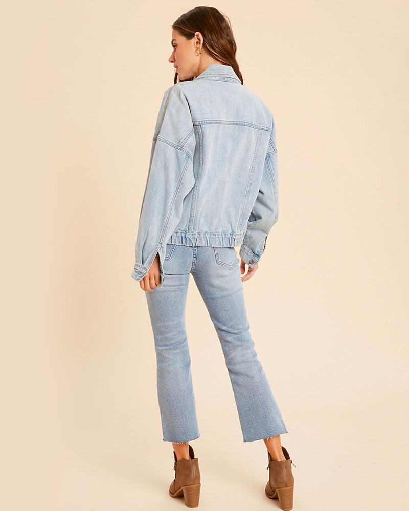 Premium Wash Cotton Denim Jacket in More Colors