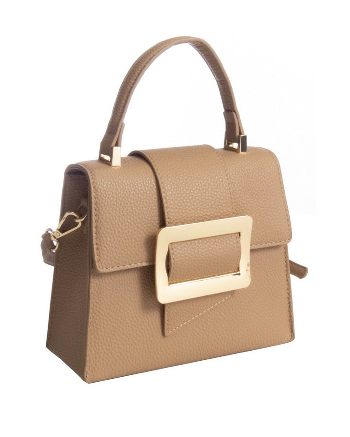 Want It Formal Missy Mini Cross Body Purse in Beige