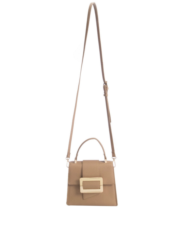 Want It Formal Missy Mini Cross Body Purse in Beige