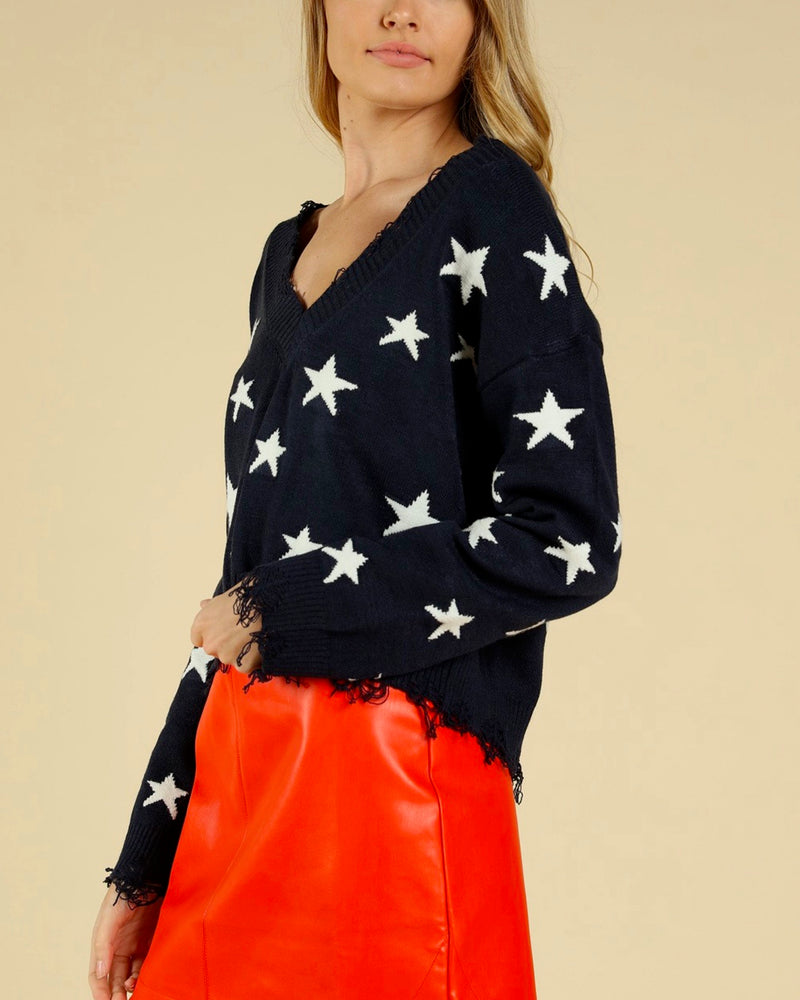 wildfox seeing stars knit sweater, knitted christmas sweater star wars