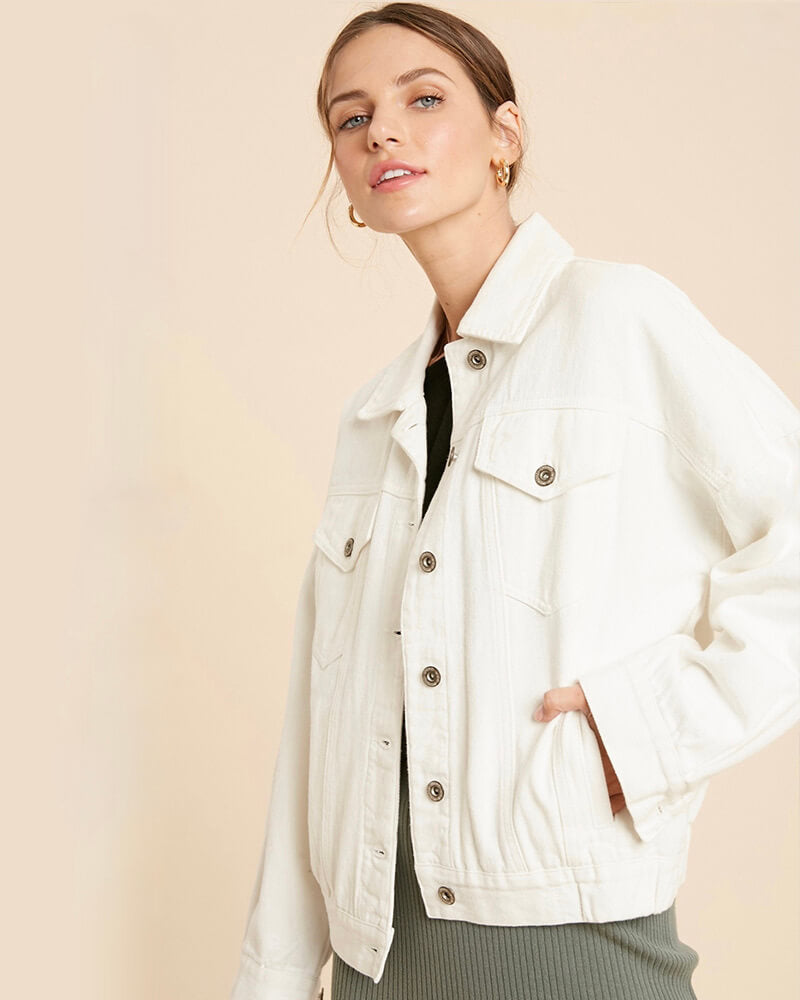 Premium Wash Cotton Denim Jacket in More Colors