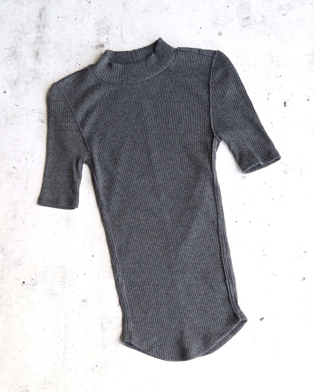 We the Free by Free People Good Vibes Ribbed Short Sleeve Tee in black