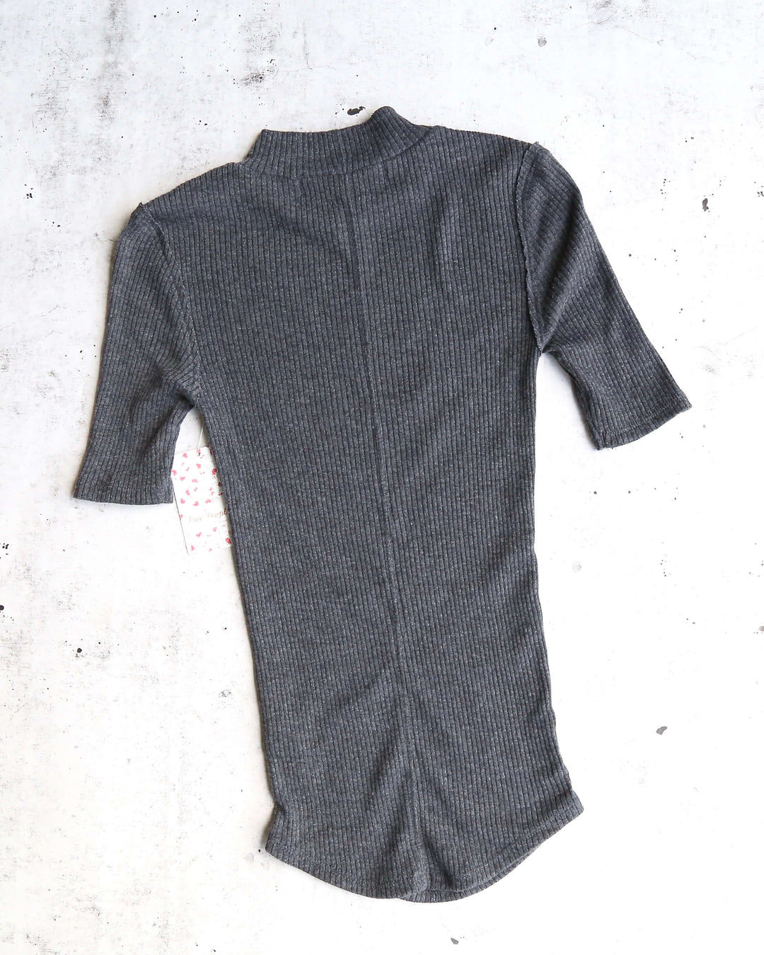 We the Free by Free People Good Vibes Ribbed Short Sleeve Tee in black
