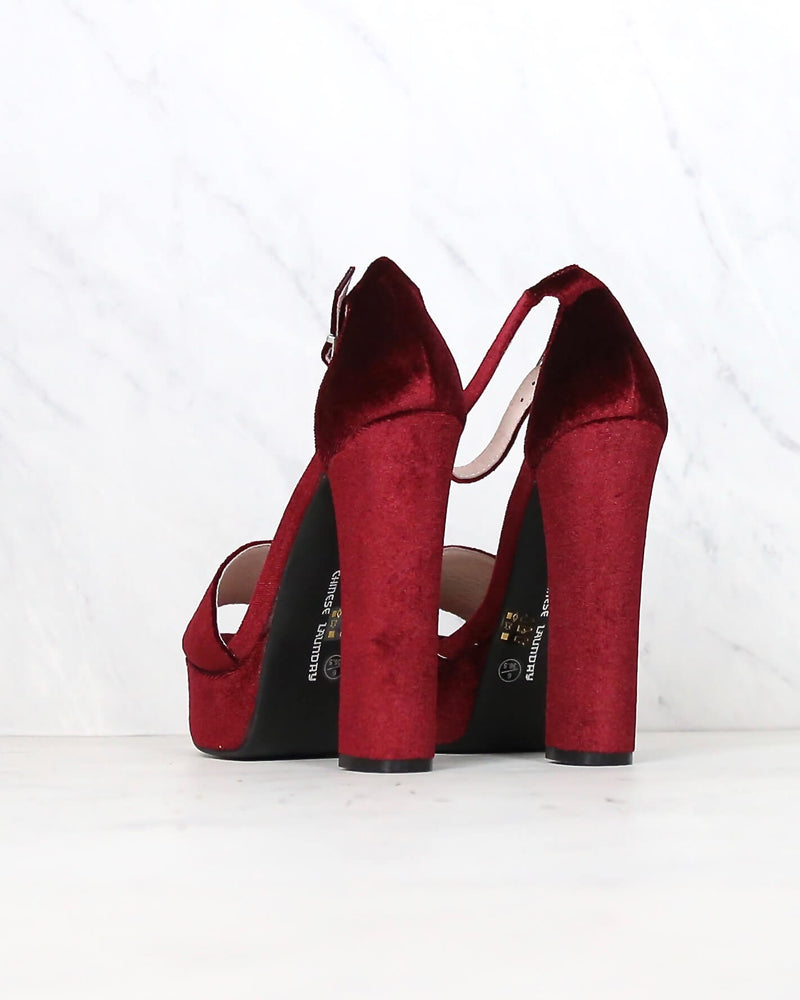 Chinese Laundry - Ace Velvet Platform Heel in More Colors