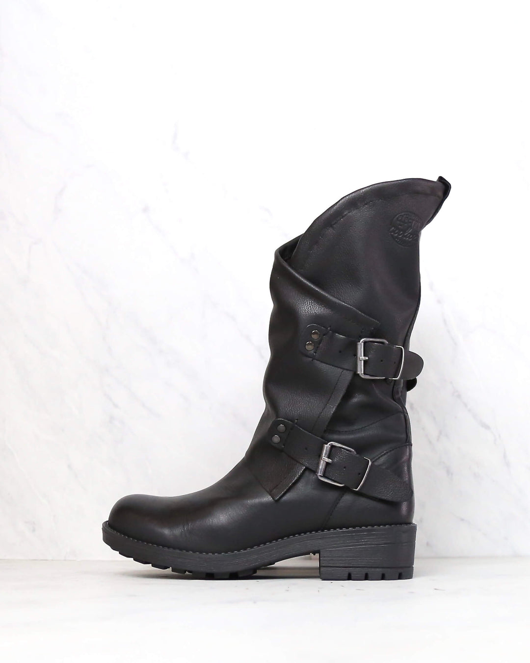 Coolway - Alida Leather Motorcycle Boots in Black