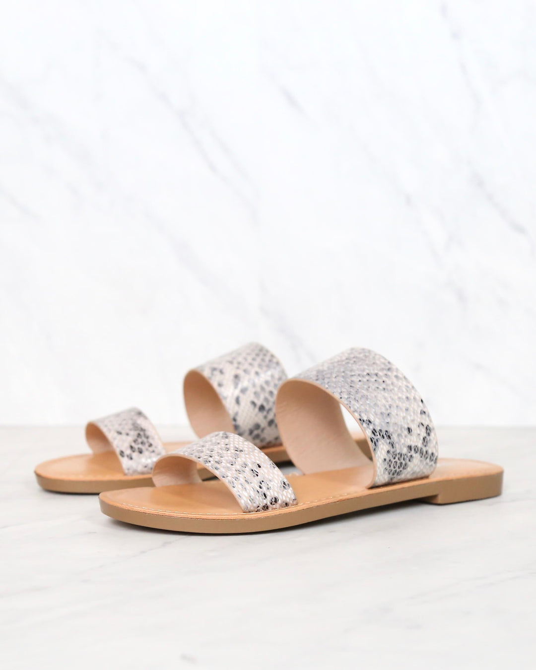 Python Print Sandals Harmony Double Strap Python Animal Print Sandals – Shop Hearts