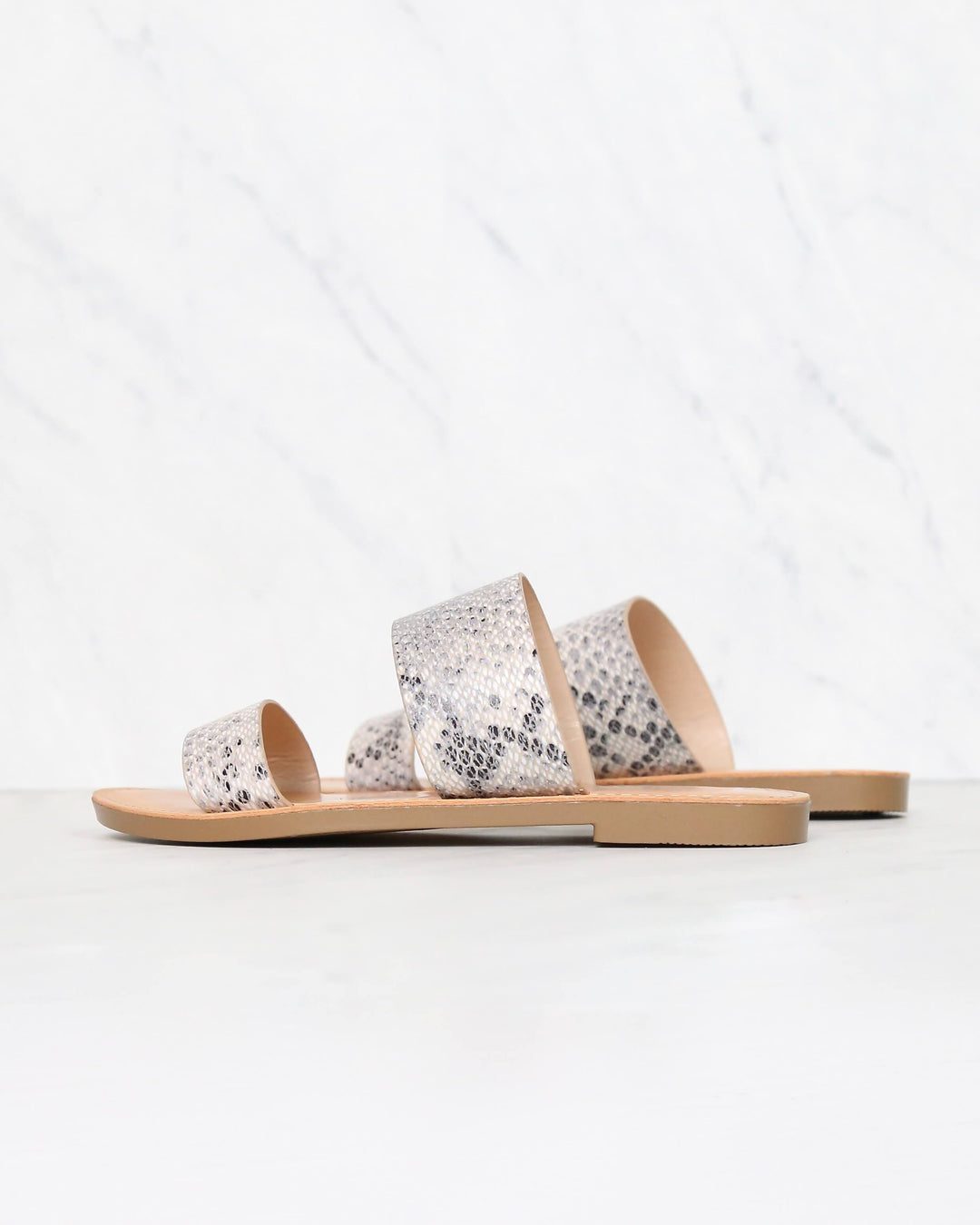 Python Print Sandals Harmony Double Strap Python Animal Print Sandals – Shop Hearts