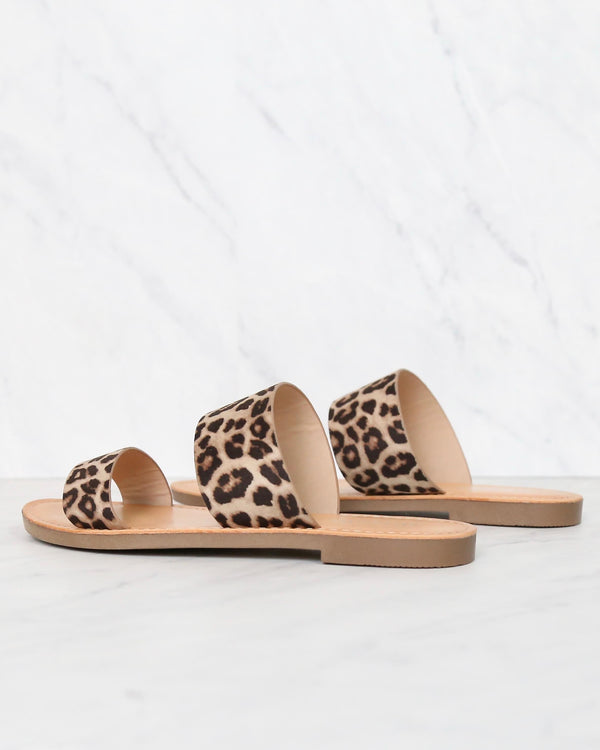 Harmony Double Strap Cheetah Animal Print Sandals