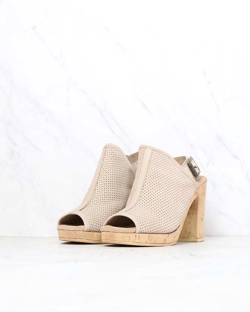 Sbicca - Almonte Open Toe Perforated Heel Sandal in Beige