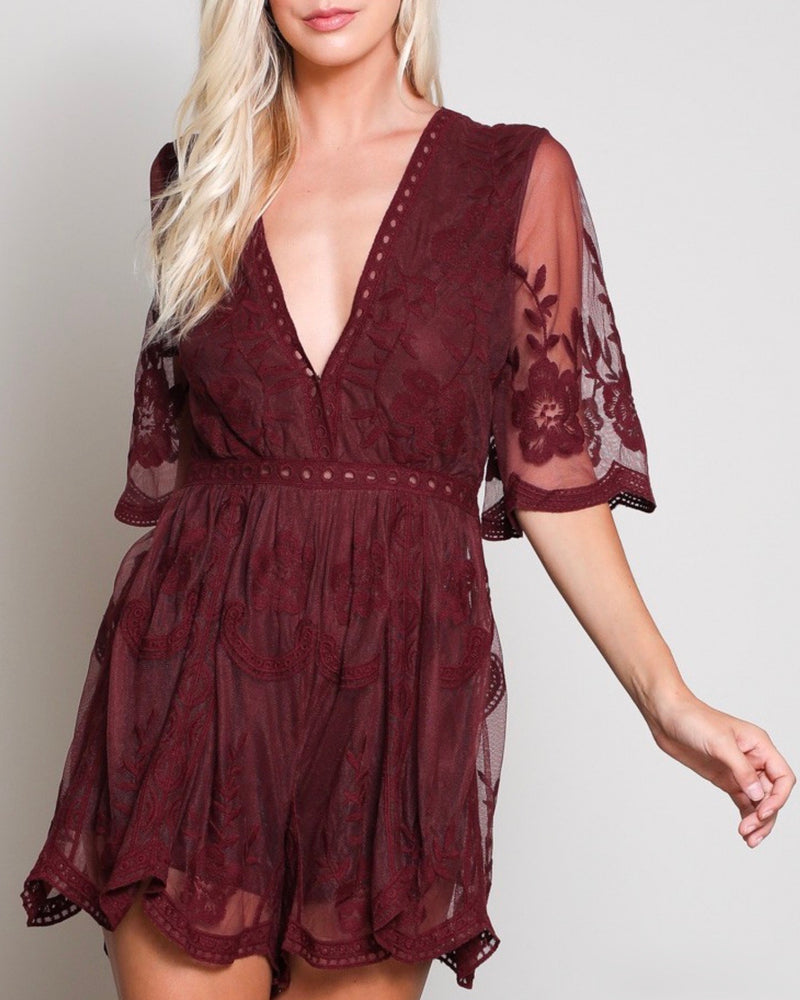 bohemian embroidered lace romper honey punch s wild honey wishlist Shop Hearts