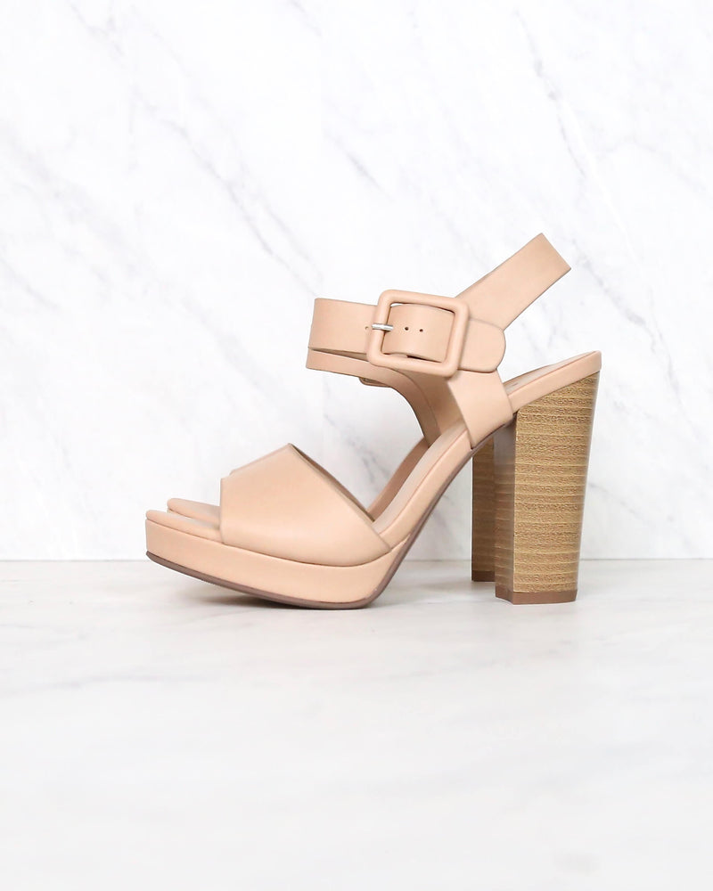 Buckle Up! Ankle Strapped High Heels in Dusty Mauve