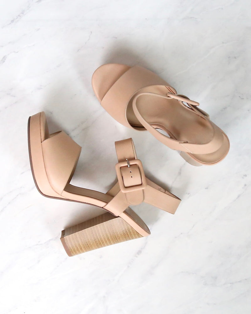 Buckle Up! Ankle Strapped High Heels in Dusty Mauve