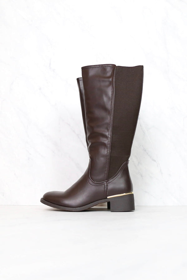 Classic Tall Riding Boots in Brown