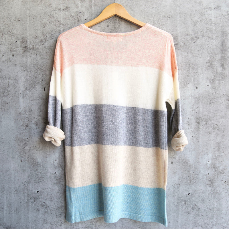 Color Block Tunic Sweater - 2 Colors