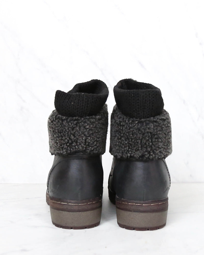 Coolway - Bring Leather Knit Sweater Cuff Ankle Boots in More Colors