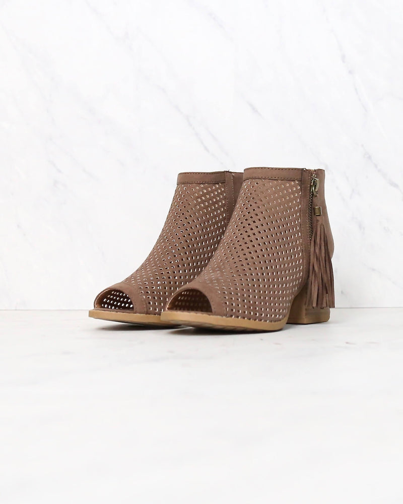 Olivia Perforated Ankle Booties in More Colors