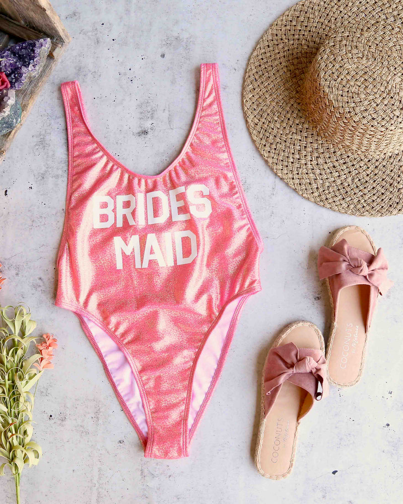 GRL GNG Collection - Bride's Squad/Bridesmaid High Cut Vintage One Piece in More Colors