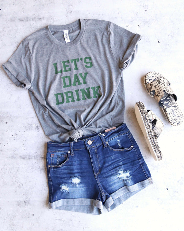 Distracted - Let's Day Drink Saint Patrick's Day Unisex T-Shirt in Heather Grey