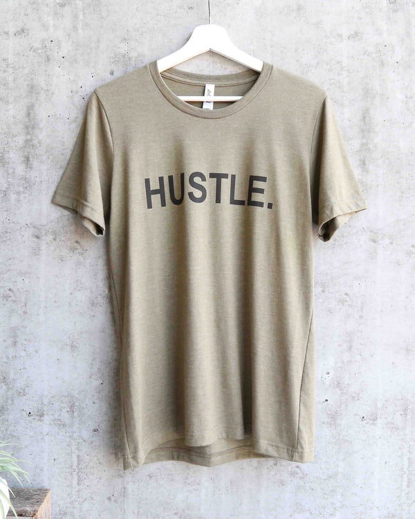 Distracted - Hustle Unisex Graphic Tee in Olive