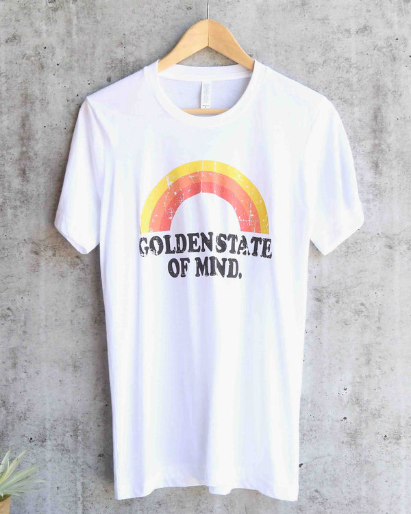 Distracted - Golden State of Mind Unisex Graphic Tee in White