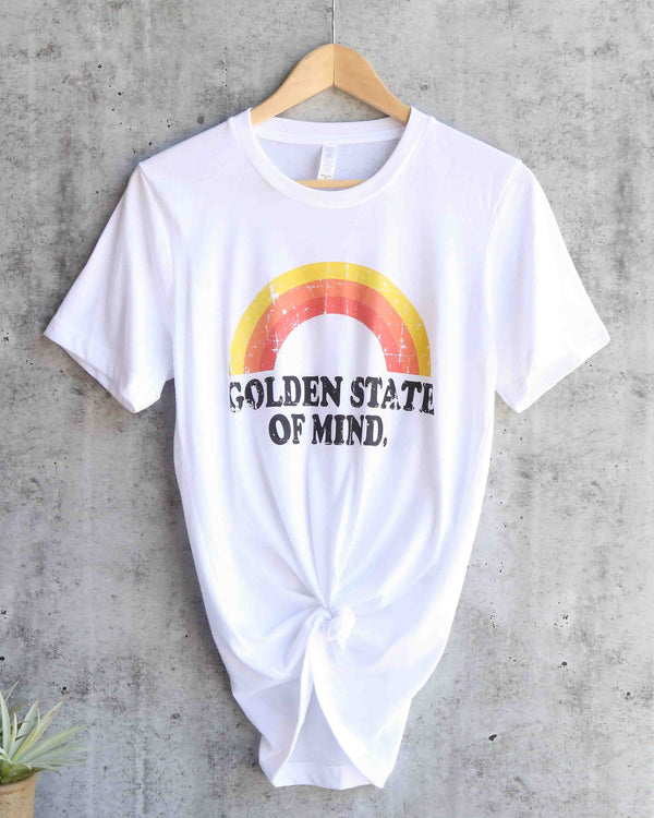 Distracted - Golden State of Mind Unisex Graphic Tee in White