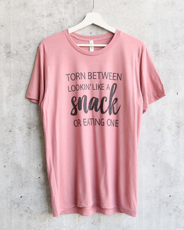 Distracted - Torn Between Looking Like a Snack or Eating One Unisex T-Shirt in Mauve
