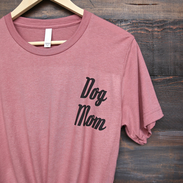Distracted - Dog Mom Unisex Graphic Tee in Mauve